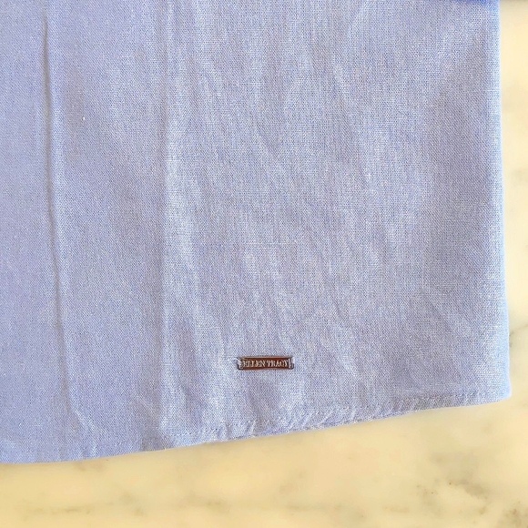 NWOT. Ellen Tracy Linen Rayon Sparkle Blouse w/front design & 3/4 flare sleeve. - Picture 6 of 6